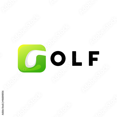 letter g golf logo design vector