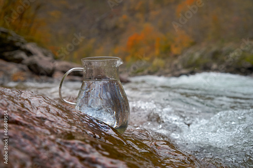 Jug of a pure river of water.