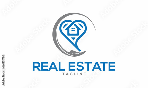 Unique real estate logo Modern and minimalist vector and abstract logo