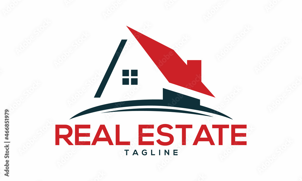 Fototapeta premium Unique real estate logo Modern and minimalist vector and abstract logo