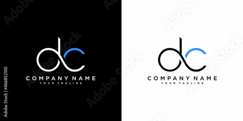 CD or DC Letter Initial Logo Design, Vector Illustration