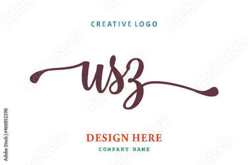 USZ lettering logo is simple, easy to understand and authoritative photo