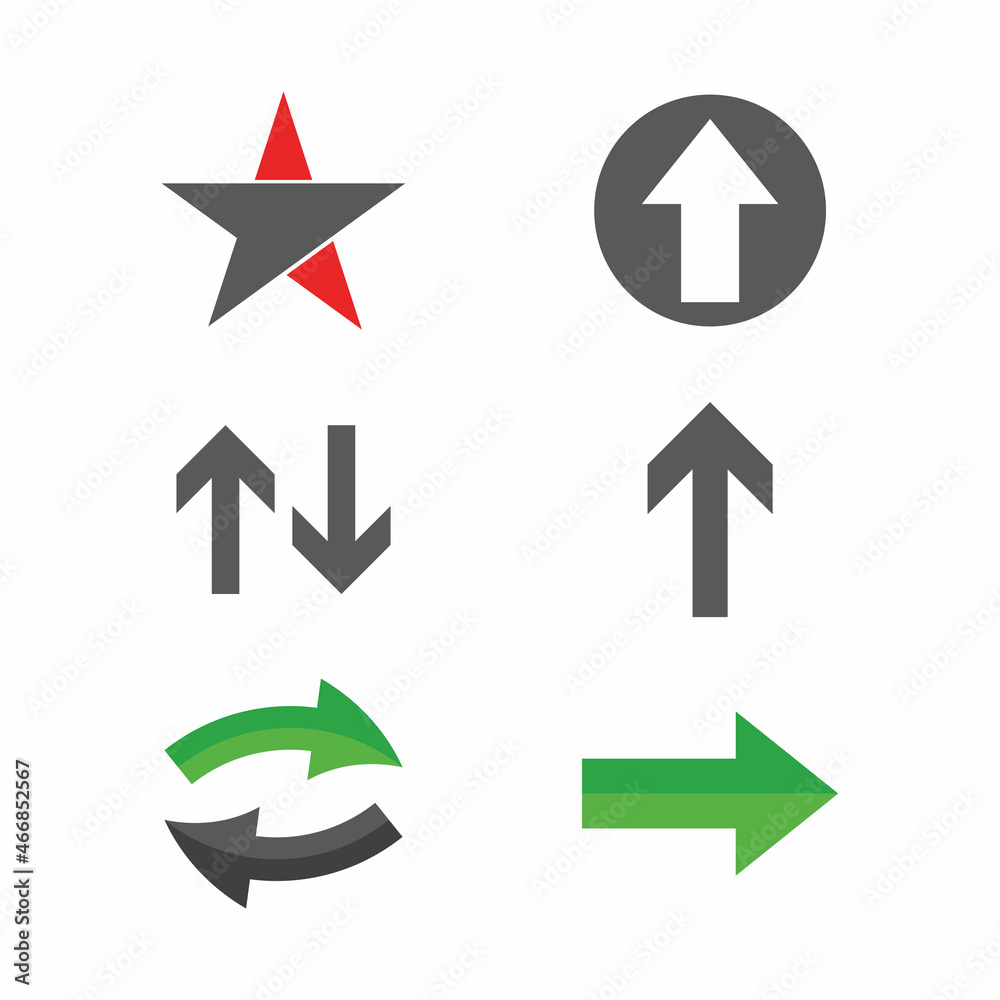 Arrow vector illustration icon Template design Arrow vector illustration icon Template design
