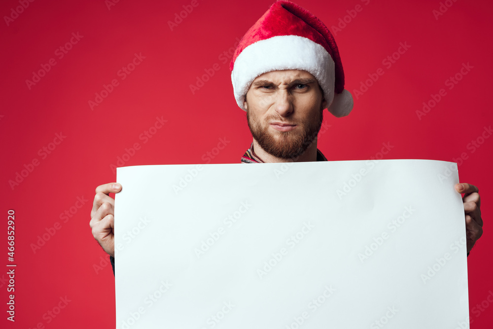 handsome man in New Year's clothes advertising copy space studio posing handsome man in New Year's clothes advertising copy space studio posing