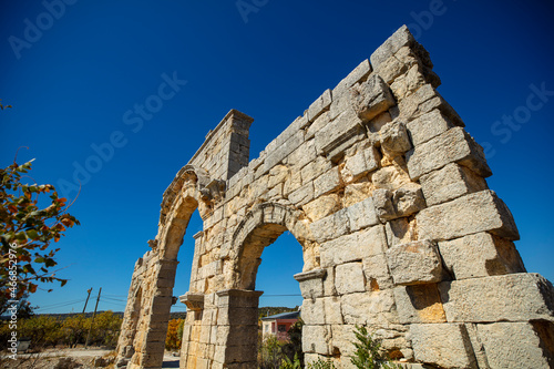 The Temple of Zeus of Diokaesareia ( Uzuncaburc ) Ancient City in Mersin, Turkey