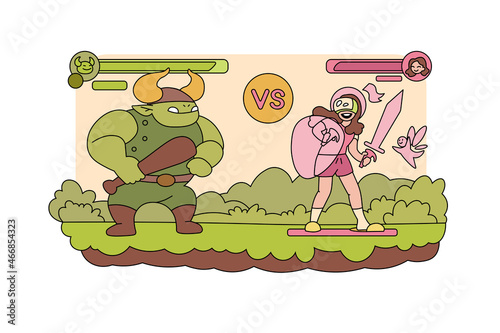 Virtual reality video game fighting