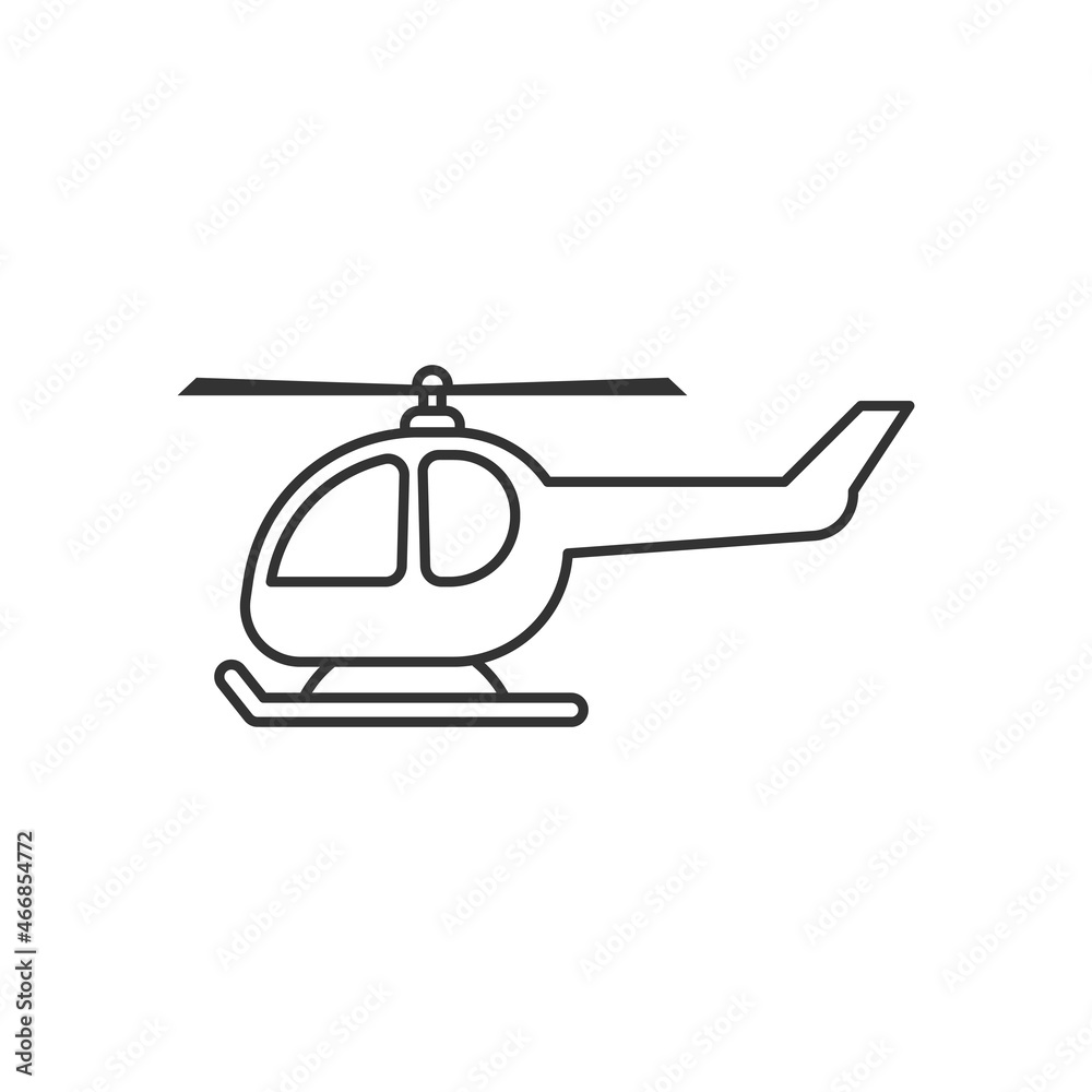 Helicopter icon design template vector isolated illustration