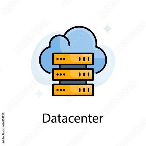 datacenter vector fill outline Icon Design illustration. Web Analytics Symbol on White background EPS 10 File
