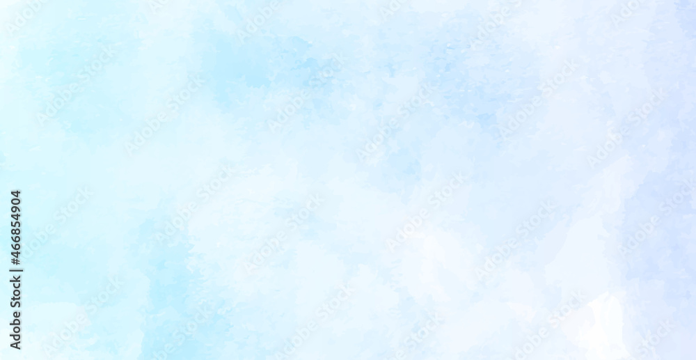 abstract blue sky cloud watercolor with watercolor splashes with space for your text.stylist decorative watercolor background used as wallpaper,cover,card,decoration and design.