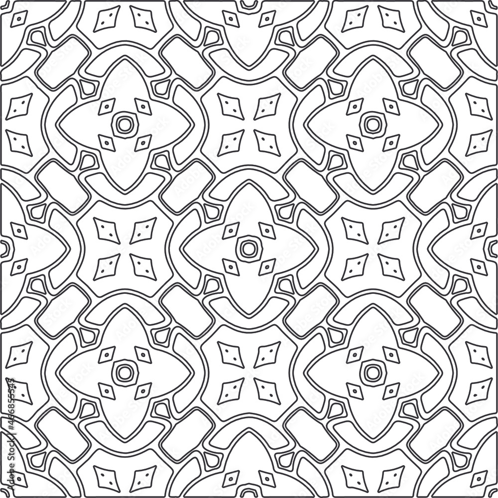 floral pattern background.Repeating geometric pattern from striped elements. Black and white pattern. floral pattern background.Repeating geometric pattern from striped elements. Black and white pattern.