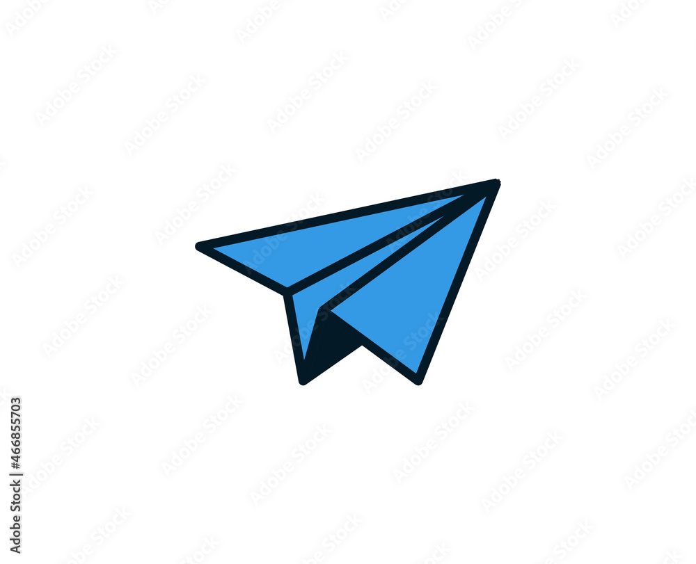 Paper airplane line icon. Vector symbol in trendy flat style on white background. Commerce sing for design. Paper airplane line icon. Vector symbol in trendy flat style on white background. Commerce sing for design.