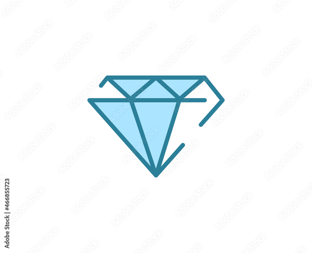 Diamond line icon Diamond line icon