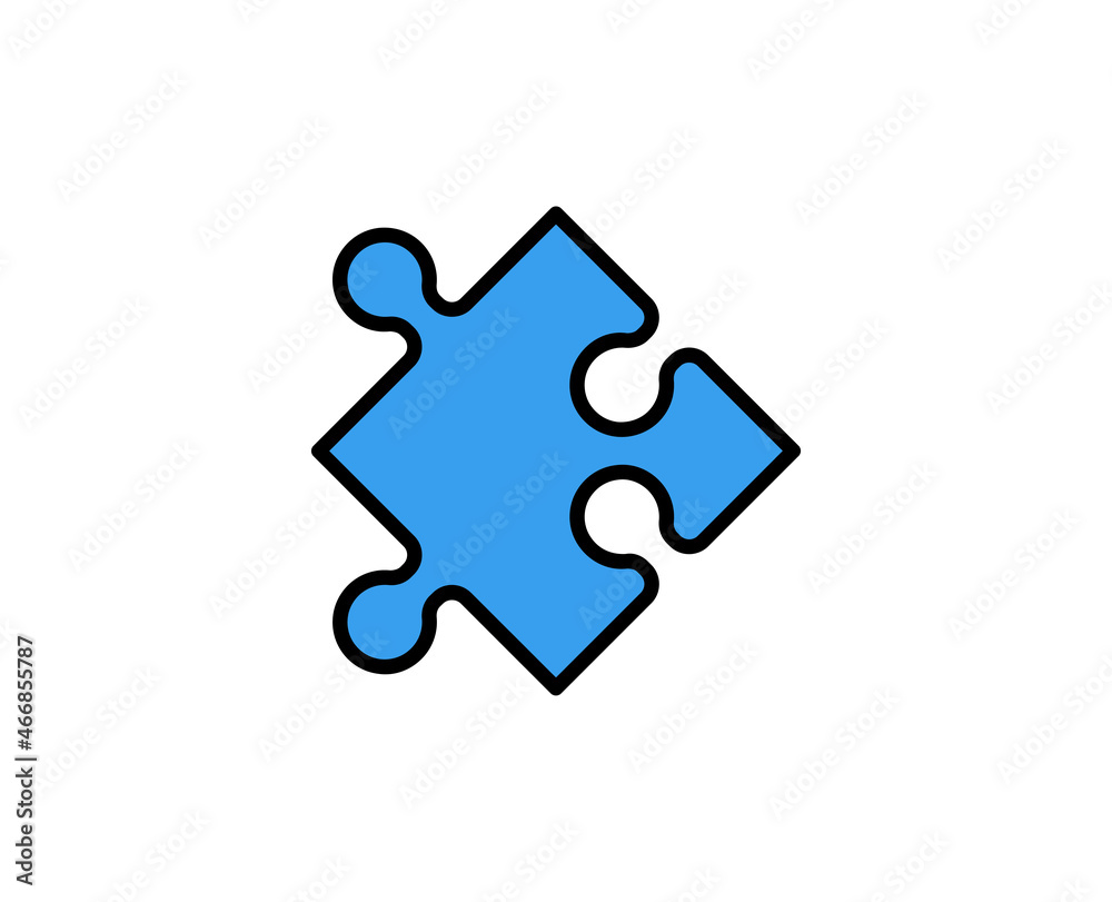 Puzzle line icon. High quality outline symbol for web design or mobile app. Thin line sign for design logo. Color outline pictogram on white background Puzzle line icon. High quality outline symbol for web design or mobile app. Thin line sign for design logo. Color outline pictogram on white background