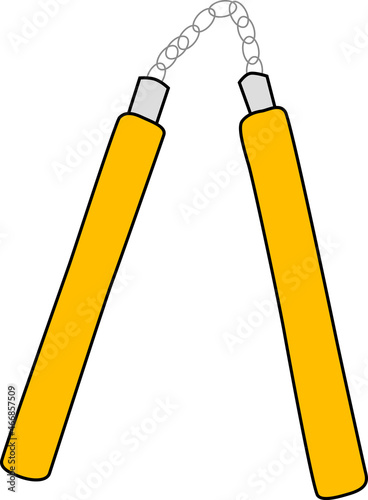 ヌンチャクのイラスト素材