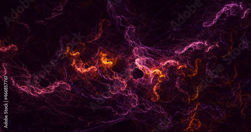3D rendering abstract colorful fractal light background