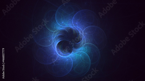 3D rendering abstract colorful fractal light background