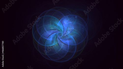 3D rendering abstract round light background