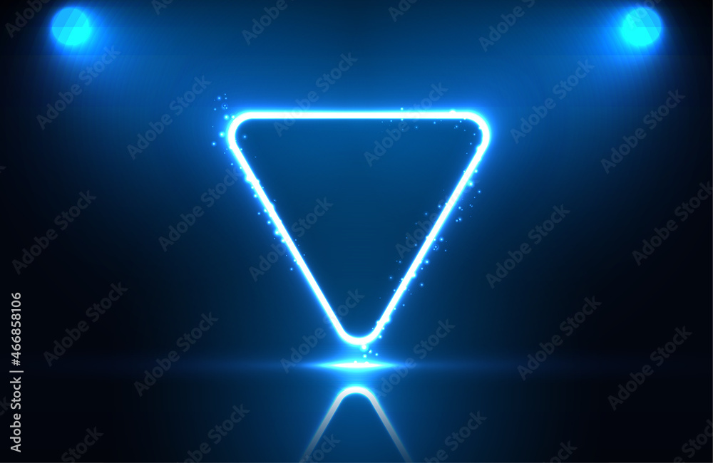 Geometric neon light effect background for futuristic techno concept Geometric neon light effect background for futuristic techno concept