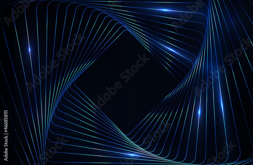 Geometric neon light effect background for futuristic techno concept