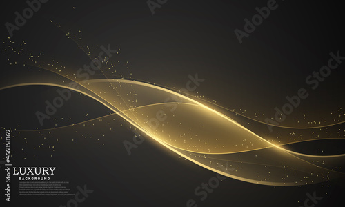 the splendor of luxury black gold poster on abstract background