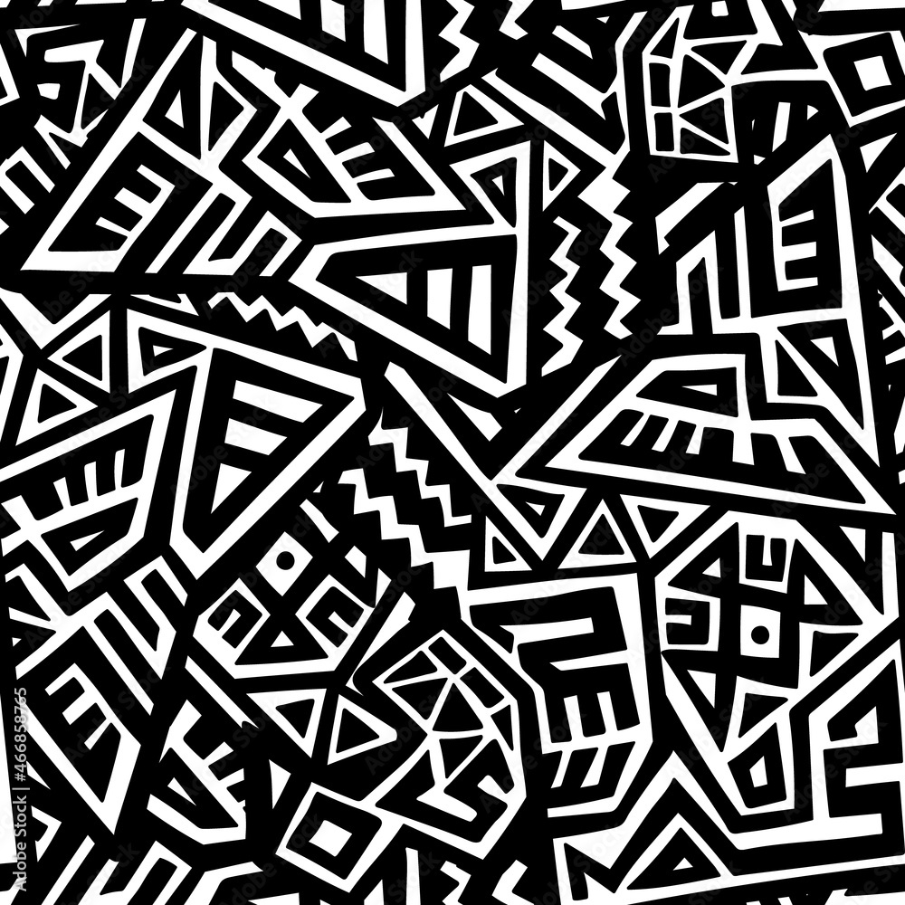 Unique Geometric Vector Seamless Pattern made in ethnic style. Aztec textile print. African traditional design. Creative boho pattern. Perfect for site backgrounds, wrapping paper and fabric design. Unique Geometric Vector Seamless Pattern made in ethnic style. Aztec textile print. African traditional design. Creative boho pattern. Perfect for site backgrounds, wrapping paper and fabric design.