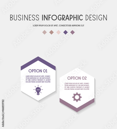 Concept of infographic with business icons. Vector