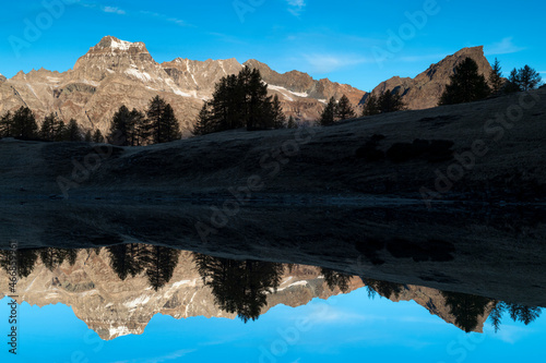 Wild Alps at mirror, reflections in Alpe Devero and Veglia natural park