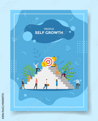 self growth concept for template of banners, flyer, books, and magazine cover