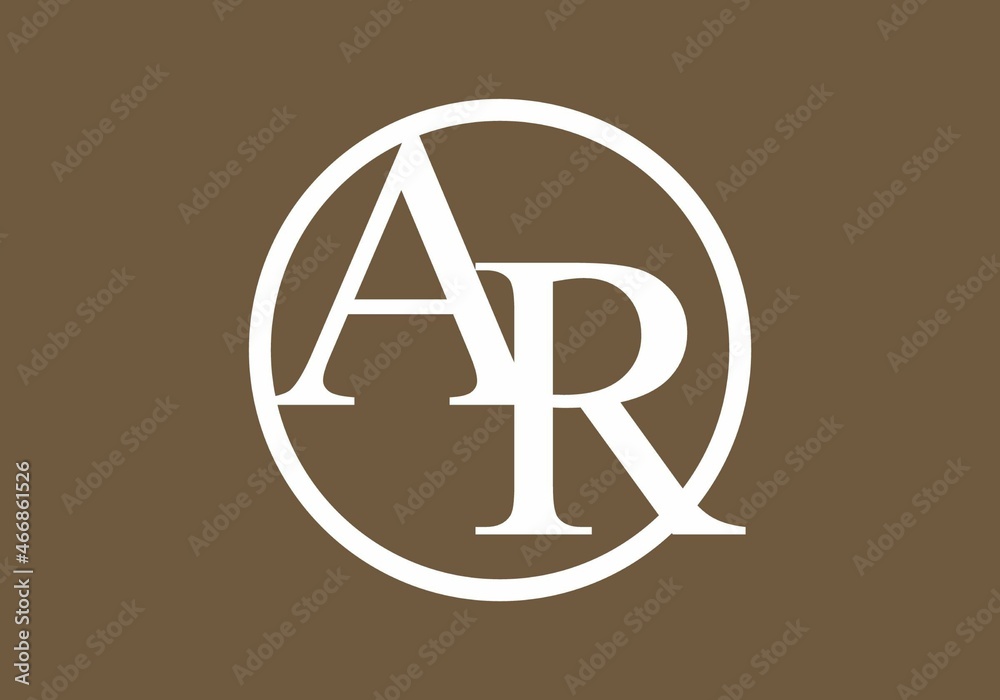 Unique shape of AR initial letter Unique shape of AR initial letter