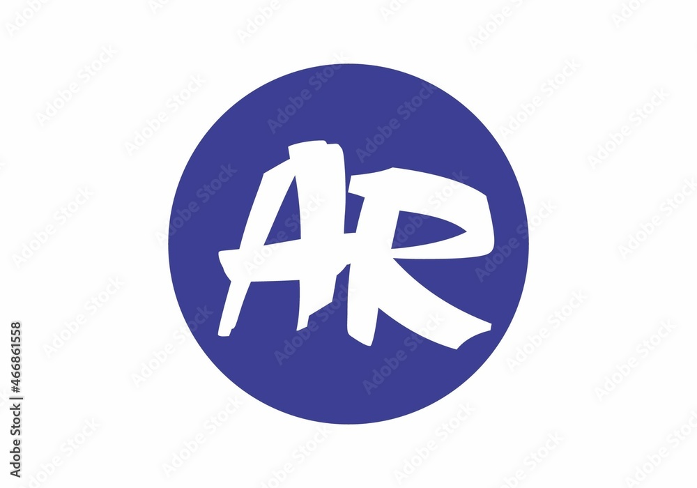 Unique shape of AR initial letter Unique shape of AR initial letter