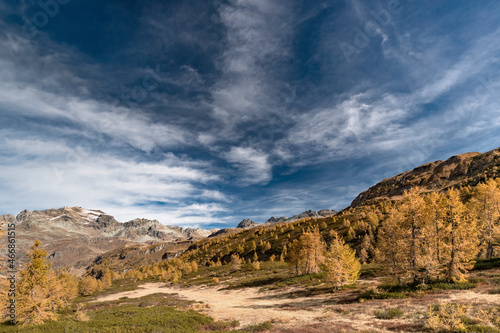 The Great East of Alpe Veglia and Devero natural park, autumn landscape