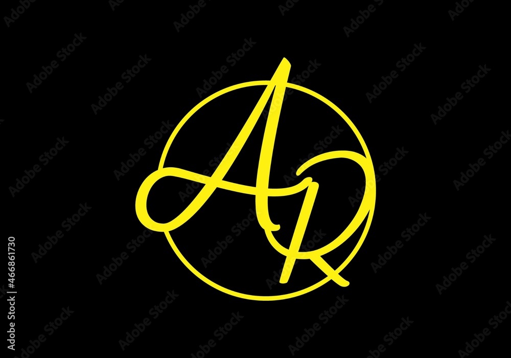 Unique shape of AR initial letter Unique shape of AR initial letter