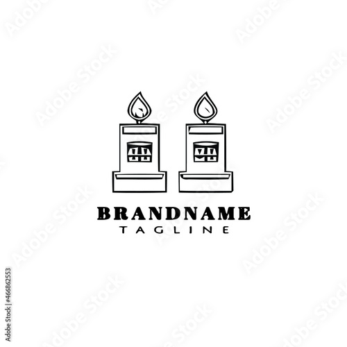 chandelier logo icon design template vector illustration
