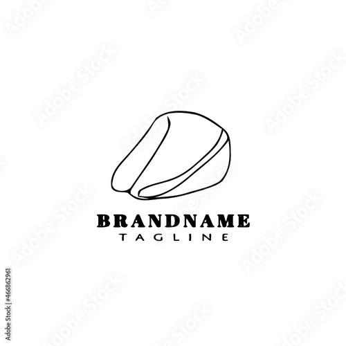 chinese fortune cookie logo icon design template black isolated vector illustration
