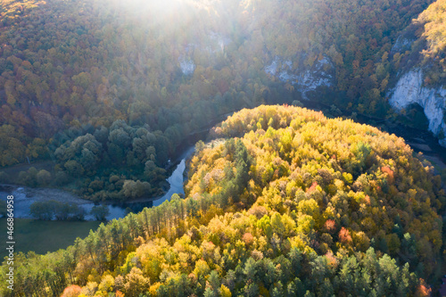 Aerial view of Suncuius, Bihor, Romania