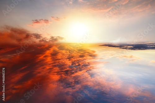 Clouds of sunset or sunrise, background sky