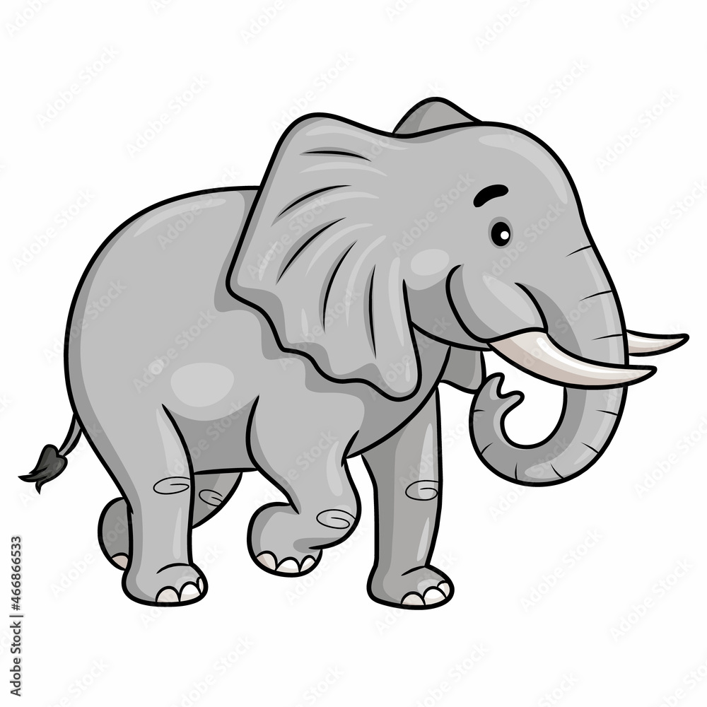 walking elephant cartoon