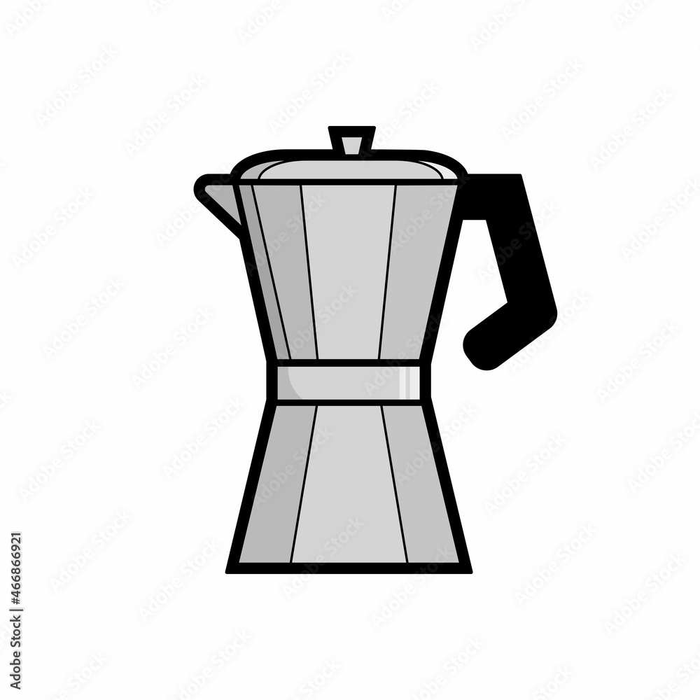 Coffee Maker Pot Vector Illustration On White Background Coffee Maker Pot Vector Illustration On White Background