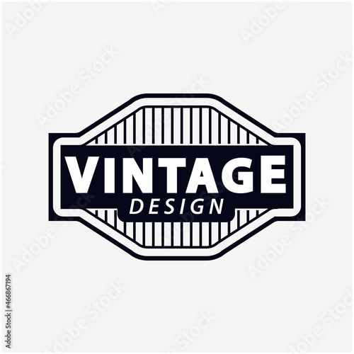 Vintage Abstract Emblem Vector Design Illustration