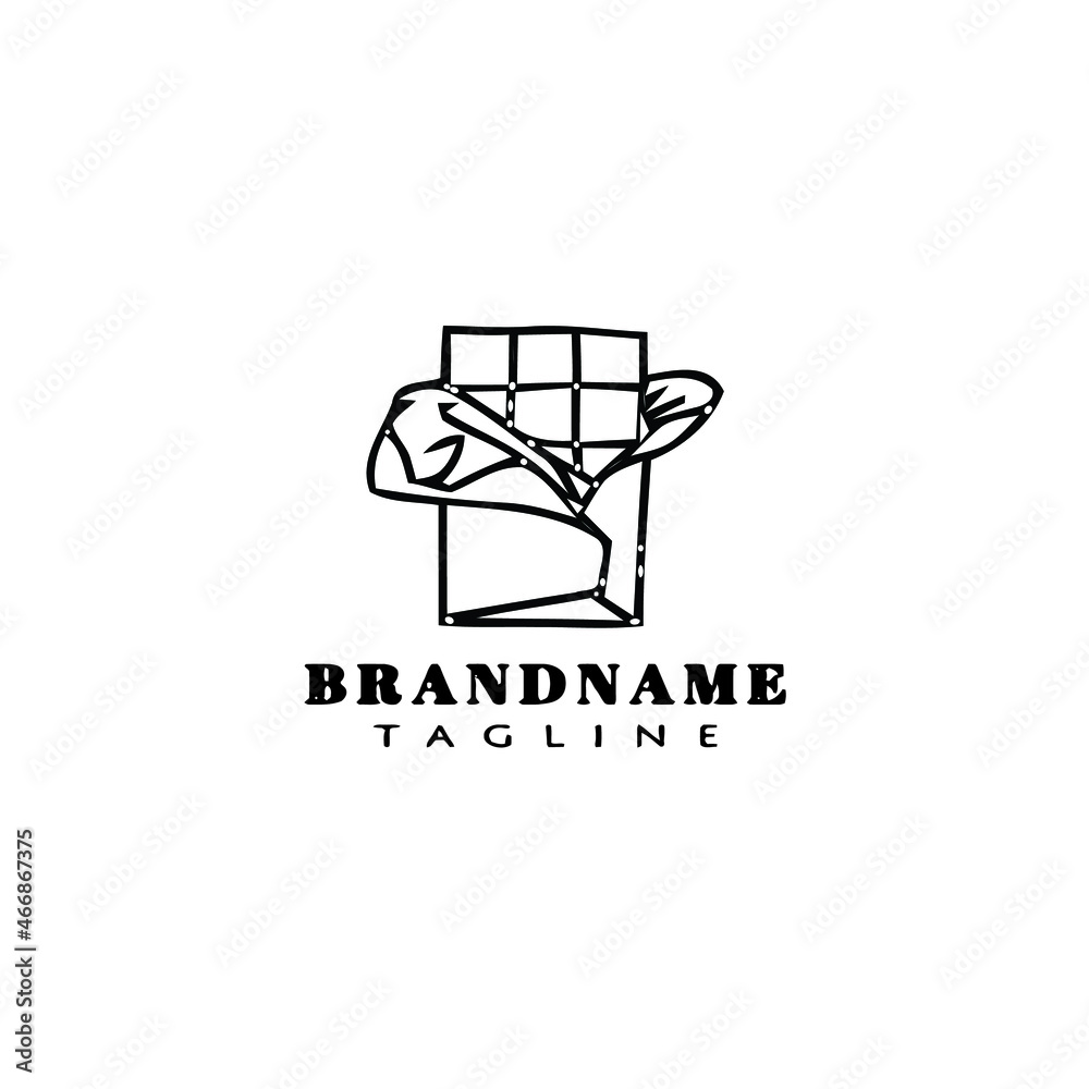 chocolate product logo cartoon design icon template black cute vector illustration chocolate product logo cartoon design icon template black cute vector illustration