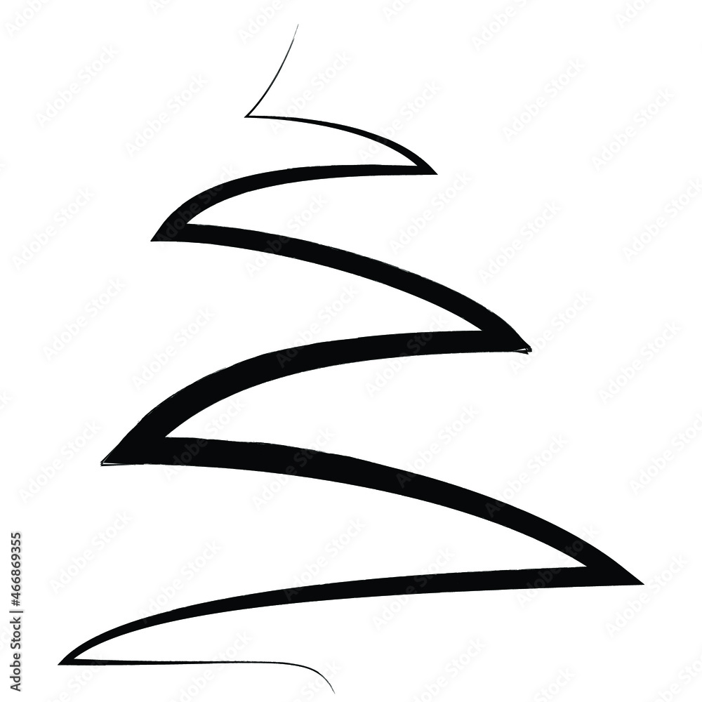 Vector Hipster brush stroke Christmas tree . poster with different elements. Abstract Geometrical Poster. Modern Design Template with geometric shapes in various forms.illustration. Vector Hipster brush stroke Christmas tree . poster with different elements. Abstract Geometrical Poster. Modern Design Template with geometric shapes in various forms.illustration.