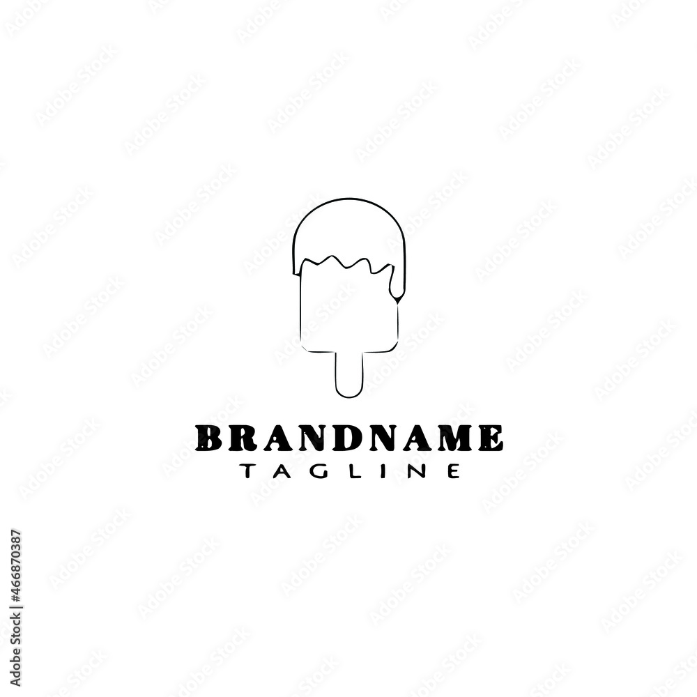 ice cream stick logo cartoon design icon vector illustration ice cream stick logo cartoon design icon vector illustration
