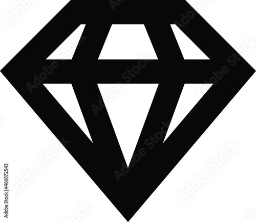 Diamond line icon, outline vector sign, linear style pictogram isolated on white. Gemstone symbol, logo illustration. Editable stroke. Pixel perfect. vector design.