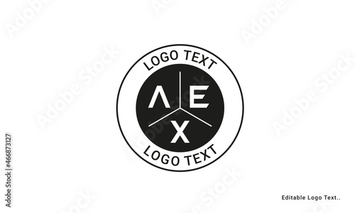 Vintage Retro AEX Letters Logo Vector Stamp 