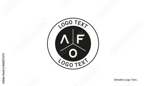 Vintage Retro AFO Letters Logo Vector Stamp 