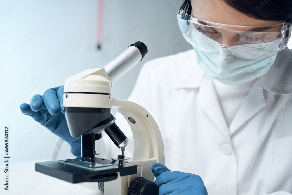 laboratory assistant chemical solutions biologist research study light background laboratory assistant chemical solutions biologist research study light background
