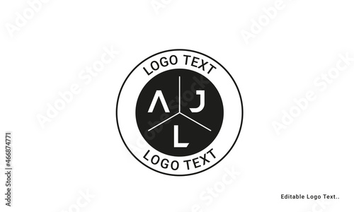 Vintage Retro AJL Letters Logo Vector Stamp 