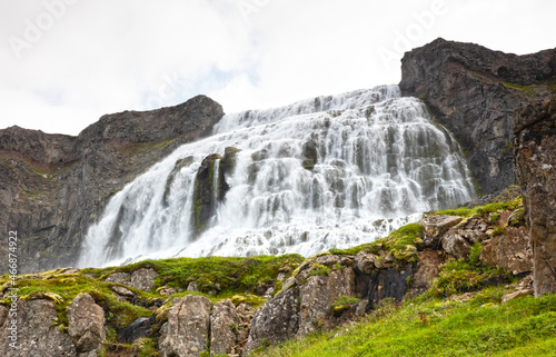 Dynjandi is the most famous waterfall of the West Fjords  Iceland