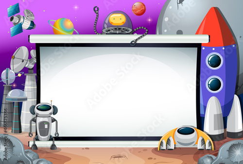 A banner outer space scence background