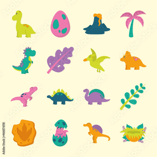 nature and cute dinosaurs